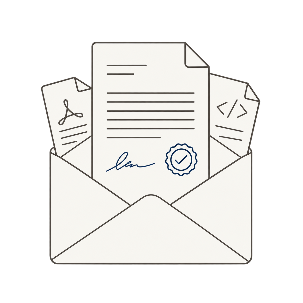 Un documento leggibile estratto da una busta digitale firmata